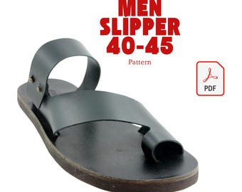 Men’s Leather Slipper Pattern • PDF  Digital Files
