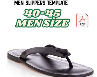 Men’s Leather Slipper Pattern • PDF  Digital Files