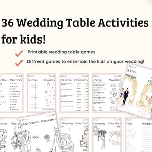 Kids Wedding favors |Kids Wedding Activities |Wedding Kids Table Activities |Wedding Table Game |Kids Activity |Wedding Sheets |Reception