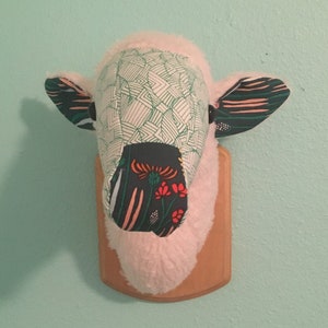 Custom-Made, Wall-Mounted Stuffed Sheep Head, Faux Taxidermy image 1