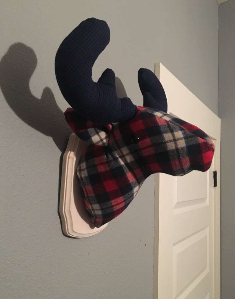 Custom-Made Wall-Mounted Stuffed Moose Head Faux Taxidermy | Etsy
