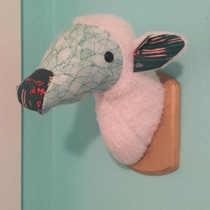 Custom-Made, Wall-Mounted Stuffed Sheep Head, Faux Taxidermy image 2