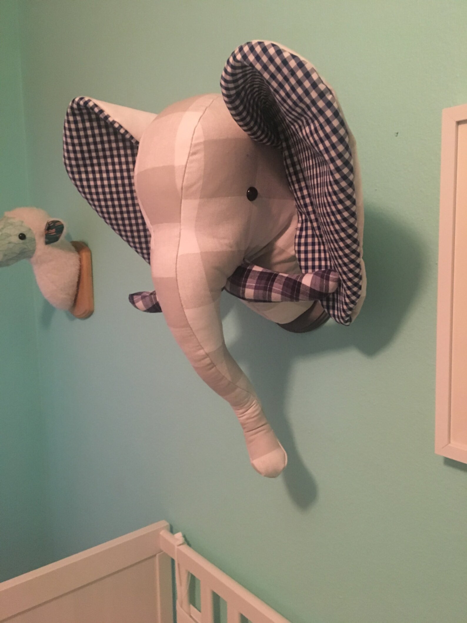 Custommade Extralarge Wallmounted Stuffed Elephant Head Etsy