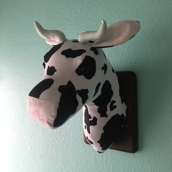stuffed cow head