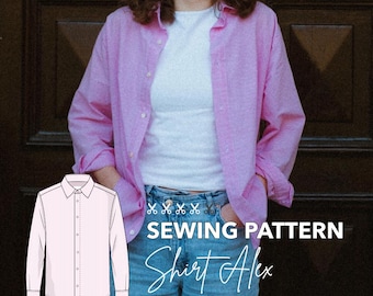 Unisex shirt sewing pattern EU 32 - EU 52