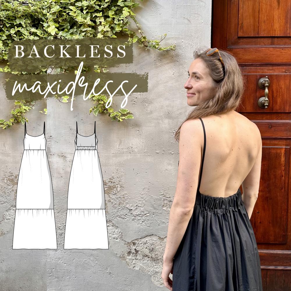 DIY Sewing Pattern for Backless Maxi Dress, Summer Dress - Etsy