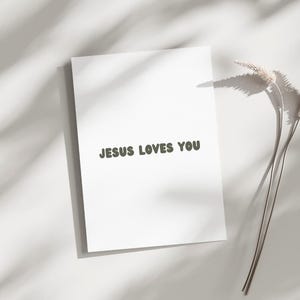 Christliche Postkarte – „Jesus loves you“ | Ermutigende Karte | Christliches Geschenk