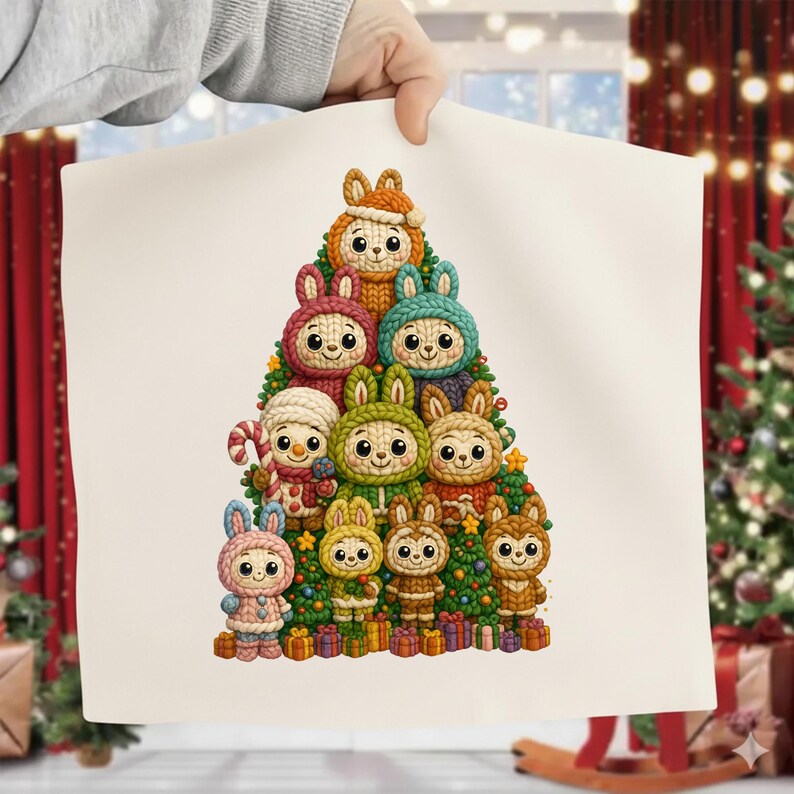 Christmas Labub PNG Png, Kawaii Monster Stickers (digital Download ...
