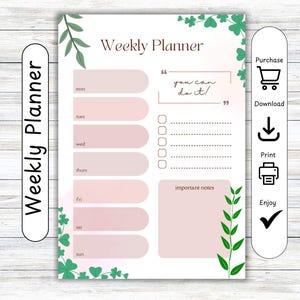 Weekplanner, organisator, grafiek, poster, tijdschema, plan, notitieboekje, afspraken, takenlijst, dagboek, dagboek, herinnering, digitale download