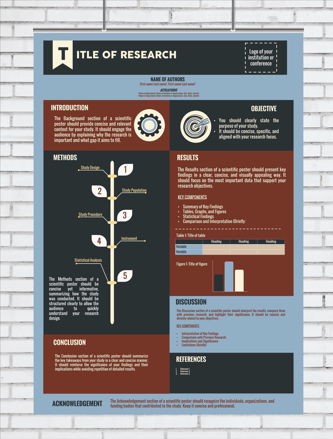 Science Conference Poster Layout Research Poster Template / Academic and Scientific Conference Poster ...