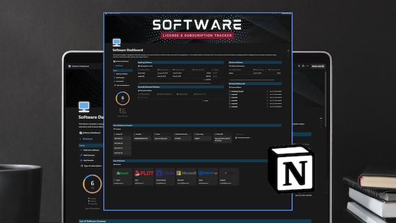 Software License Tracker | Notion Template | Subscription Tracker