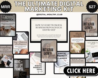 Il KIT definitivo di marketing digitale: 15 prodotti digitali con diritti di rivendita master + 3 bonus