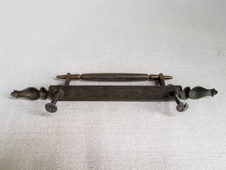 Vintage Antique Brass Metal Drawer Pull Handles Hinged Cast Etsy