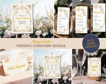 Maya Wedding Signage Bundle | Elegant Canva Templates (Digital Download)