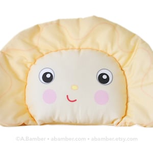 Perogy Ukrainian Varenyk Throw Pillow Male Cute Fabric Food Dumpling made by Adrianna Bamber image 1