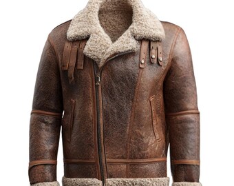WHISKEY 100% REAL Sheepskin Shearling Leather Parka Trench Coat