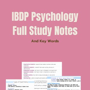 Notes complètes manuscrites sur la psychologie du PEBI