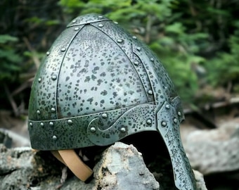 Red Cross Knight Templar Steel Helmet | Perfect for Medieval LARP, Role Play & Collectors / Unique Cross Halloween Gift MedievalMysteryLtd