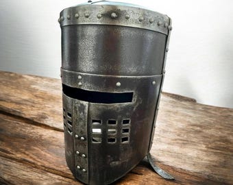 Medieval Knight Black Templar Monty Helmet | Medieval Steel Iron Armor | Battle Ready Cosplay | Custome Size | LARP & Gift Halloween