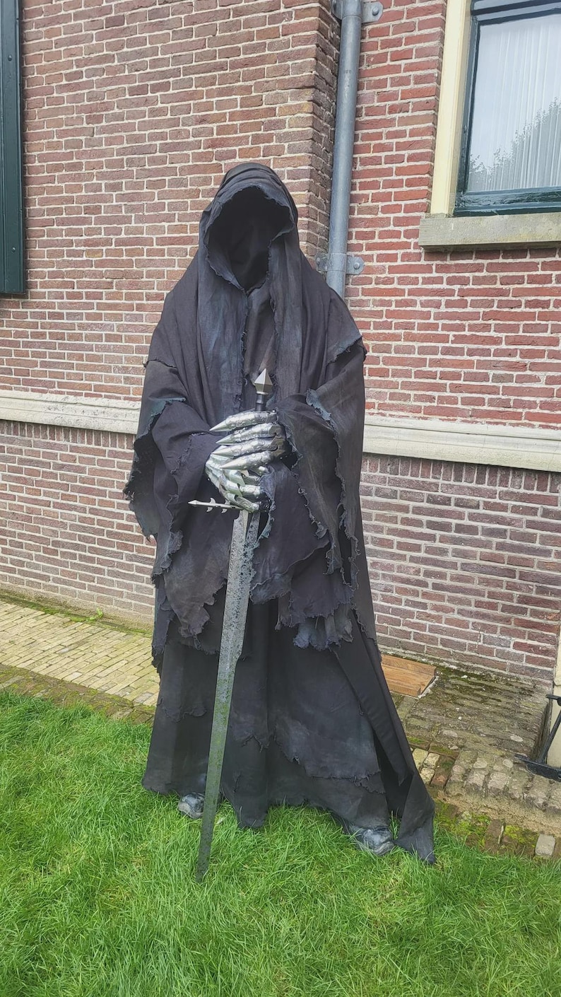 Ring Wraith Costume Nazgul Full Costume/grim Reaper Long Cape Ring ...