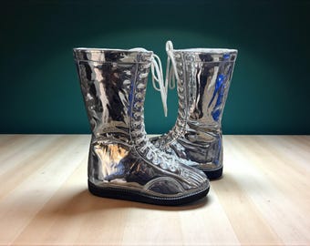 Handgefertigte Leder-Wrestlingstiefel, Herren-Profi-Schnürschuhe