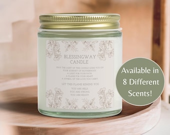 Blessingway Scented Candle Glass Jar Candle for a Mothers Blessing Ceremony  Birth Affirmation Candle for Mom-To-Be Gift for Birth Keepsake