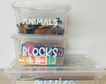 Personalized Kids Toy Storage Box: Stackable Organization Bins