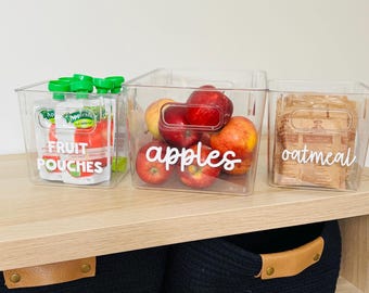 Fridge Storage Boxes: Kitchen Organization Bins with Labels