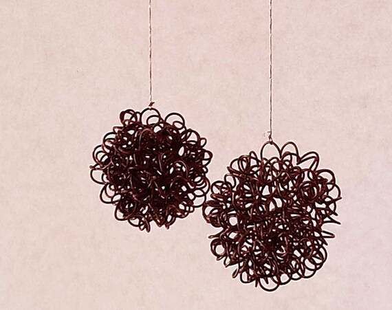 Twisted Metal ~ Christmas Tree Ornament ~ Unique Metal Ornament ~ Holiday Ball ~ Handmade Holiday Decoration ~ Commercial Interior Decor