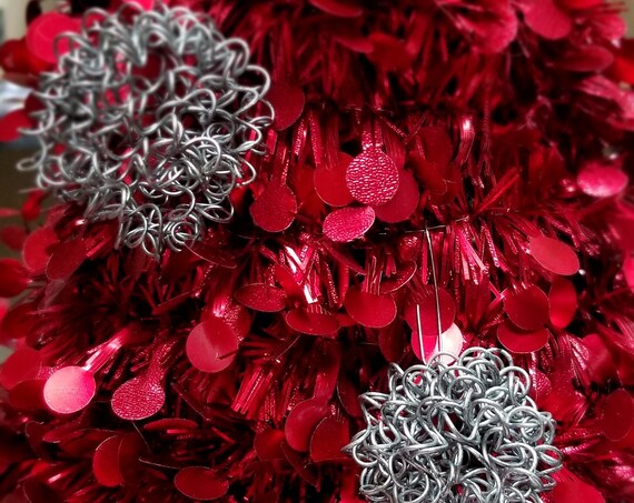 Christmas Tree Decor, Wire Balls, Twisted Metal, Metal Ornaments, Holiday Balls, Handmade Holiday Decorations, Commercial Interior Decor