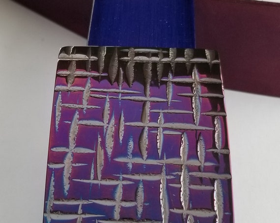 Purple Belt & Buckle Set ~ Blue Jeans ~ Hand Forged Stainless Steel Buckle and 1-1/2" Hand Dyed Leather Belt with Snaps ~ 6 Belt Choices 4 U