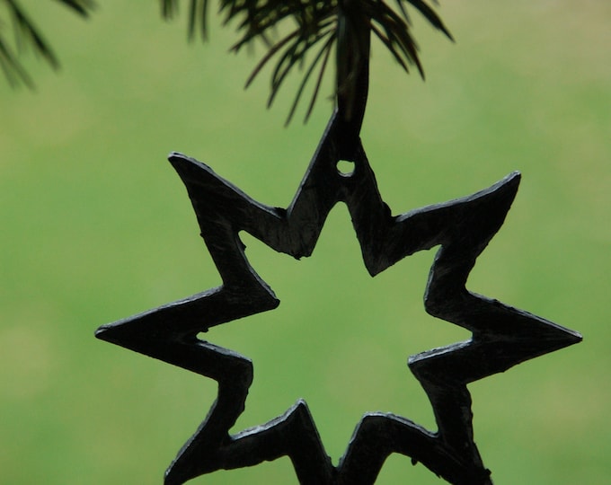 Star Ornament, Hand Painted Metal Star, Babes 1st Christmas, Tree, Mantel, Hostess Gift, Stocking Stuffer, Home Decor, Decoration, Handmade