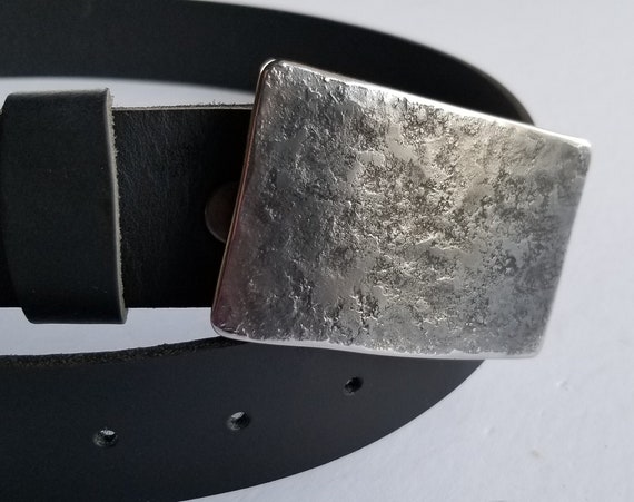 Belt & Buckle, Hot Off The Blacksmith's Anvil, Father's Day Gift, Hypoallergenic Buckle, Stainless Steel, Hand Forged Buckle And 1.5" Belt