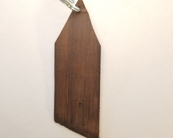 Handmade Leather Keychain Holder "Home Sweet Home", Perfect Housewarming Gift, Key Holder, House Key Fob, House Lanyard Leather Gift Ideas