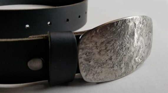 Hand Forged Jean Belt Buckle, Stainless Steel, Hypoallergenic, Unisex Belt Buckle, Rodeo Buckle, Cowboy Gift, Signed Original Fits 1.5" Belt