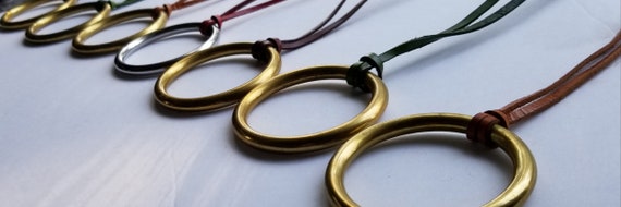 Rainbow of Colours, Circle of Life Necklace, 2" Pendant with Hand Dyed Leather Strap, Unisex Accessories, Circle Jewelry Leather & Bag