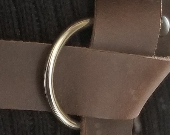 Custom Order Listing for Jenson- Dark Brown 60" Long Dark Brown Belt with 2-1/2" Silver Ring Buckle- No holes, no tip.