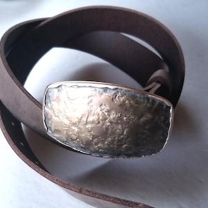 Belt Buckle Western Canadian Blacksmith Hand Forged Hypoallergenic Buckle Stainless Steel Bronze UNIsex Jean Buckle for 1.5&quot; Belt Gift Bag