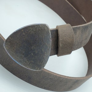 Arrowhead Buckle & Belt, Father&#39;s Day Gift, Mother&#39;s Day Gift, Handforged Buckle, Handcut Belt Cut to Your Size
