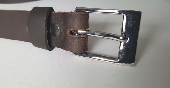 Belt & Buckle Set -  Choose from Five Colours ~ 1-1/4" Belt and Buckle for Suits ~ Custom Cut Belt -Gift for Guys or Gals Belt with Snaps