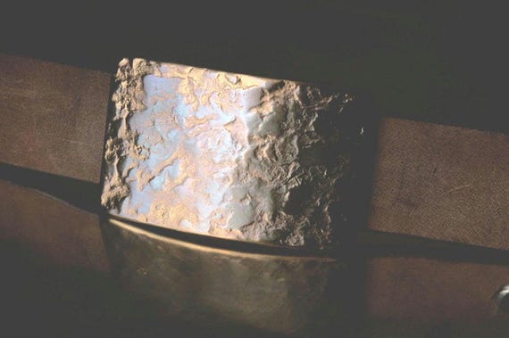 Father's Day Belt Buckle Hand Forged Stainless Steel Buckle Hypoallergenic Buckle One of a Kind Fits 1.5" Belt For Jeans Made in Canada