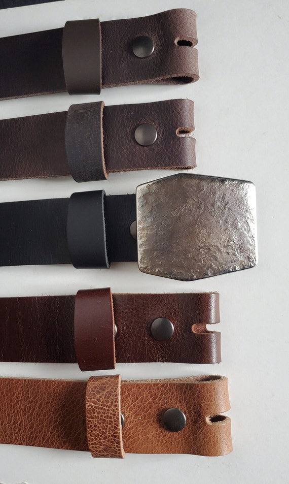 Hexagon Buckle & Belt Unisex Buckle and Leather Belt Hypoallergenic Unisex Buckle Stainless Steel Canadian Buckle and Leather Belt for Jeans