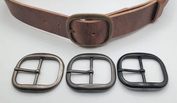 Belt & Buckle- Choose Your Colour Combo for Work, Dress or Blue Jeans 1-1/2" Belt w choice of Buckle Colour