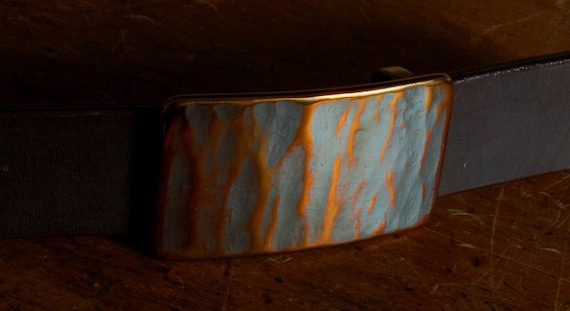 BUCKLE Gift For Guys Hypoallergenic Gift for Gals Belt Buckle Hand Forged Signed Original Stainless Steel FITS 1-1/2" BELT for Jeans & Chino