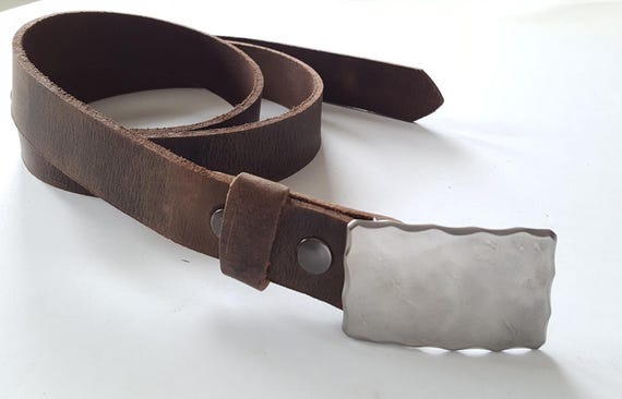 Men's Silver Antique Edge Buckle and Belt Set ~Gentlemen's Clothier ~ Gentlemen's Accessories ~ Belts and Buckles for Suits ~ Boyfriend Gift