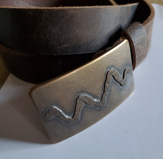 Belt Buckle Landscape Sea and Sky Buckle Outdoor Gear Buckle Designed and Signed by Artist Robert Aucoin Fits 1.5 Leather Belt for Jeans