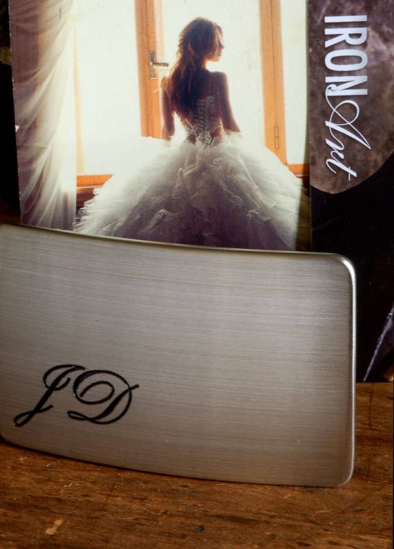 Monogrammed Wedding Belt Buckles ~ Groom & Groomsmen's Personalized Keepsakes ~ Hand Forged Gentlemen's Accessories for 1-1/4" Belt