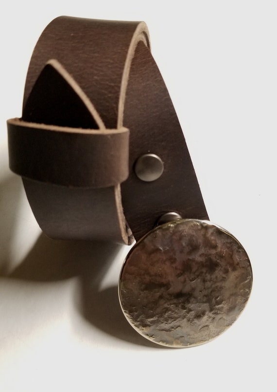 Hebilla redonda con cinturón hebilla forjada a mano regalo Etsy España