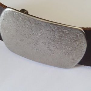 Belt Buckle & Leather Belt, Comfort Plus &quot;round edge&quot; Father&#39;s Day Gift, Stainless Steel Accessories, Work Gear and 1-1/2&quot; Belt