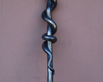 Hand Forged Fire Pit Poker: Natural Iron Campfire Tool